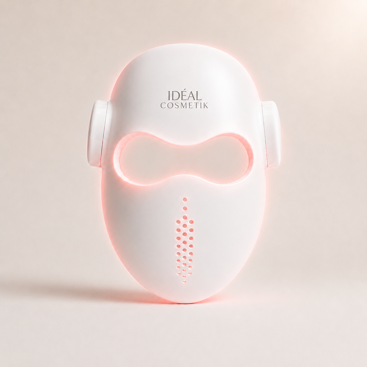 Masque LED Visage 3D AuraSkin — vue de face, masque de luminothérapie pour le visage