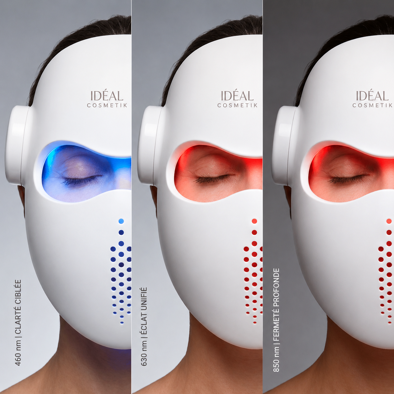 Masque LED Visage 3D AuraSkin — contenu du coffret et accessoires inclus